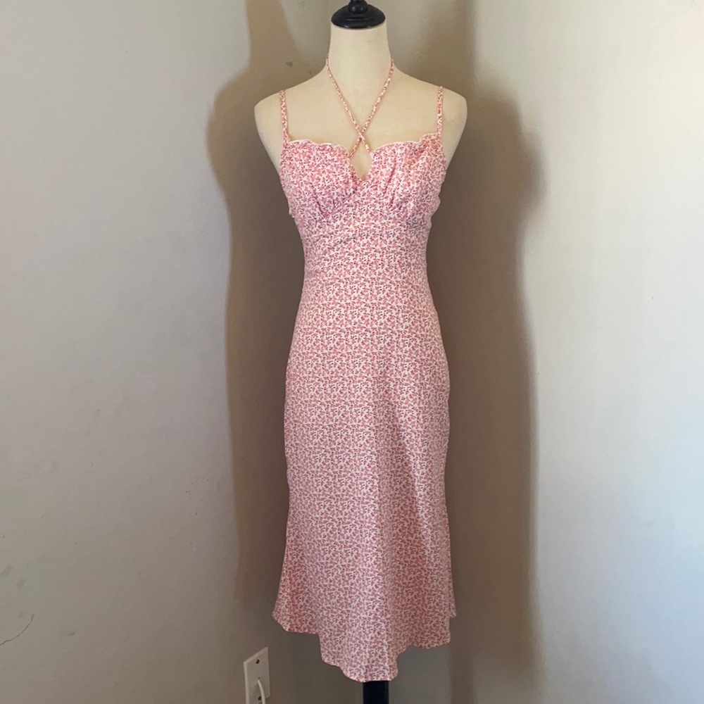 Pink midi dress